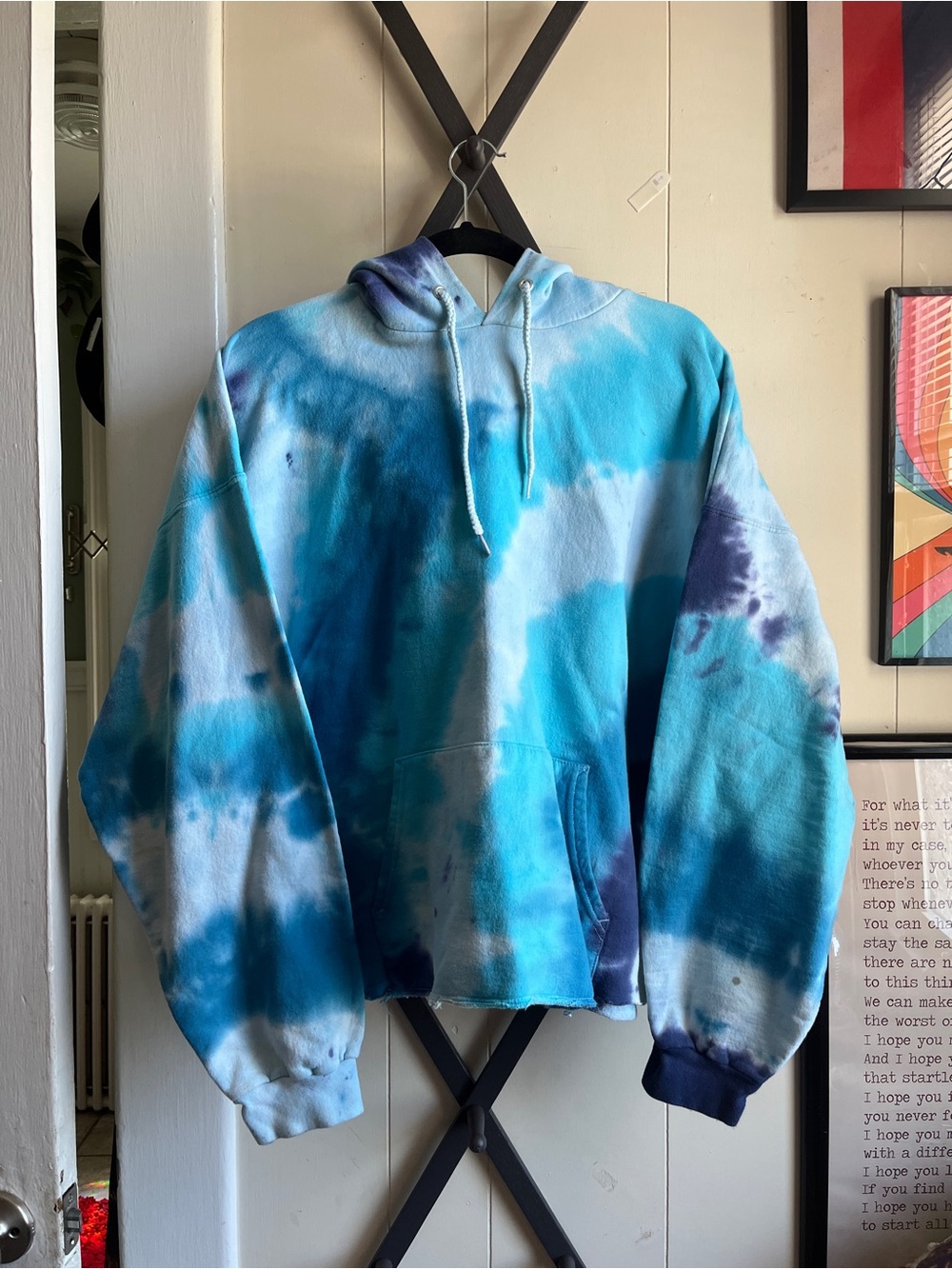Blue Tie-Dye Hoodie
